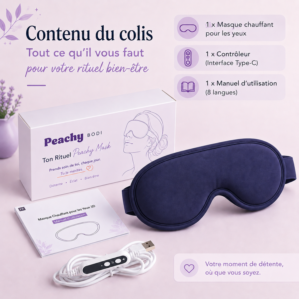 Masque massant Anti-cernes & Anti-poches sous les yeux