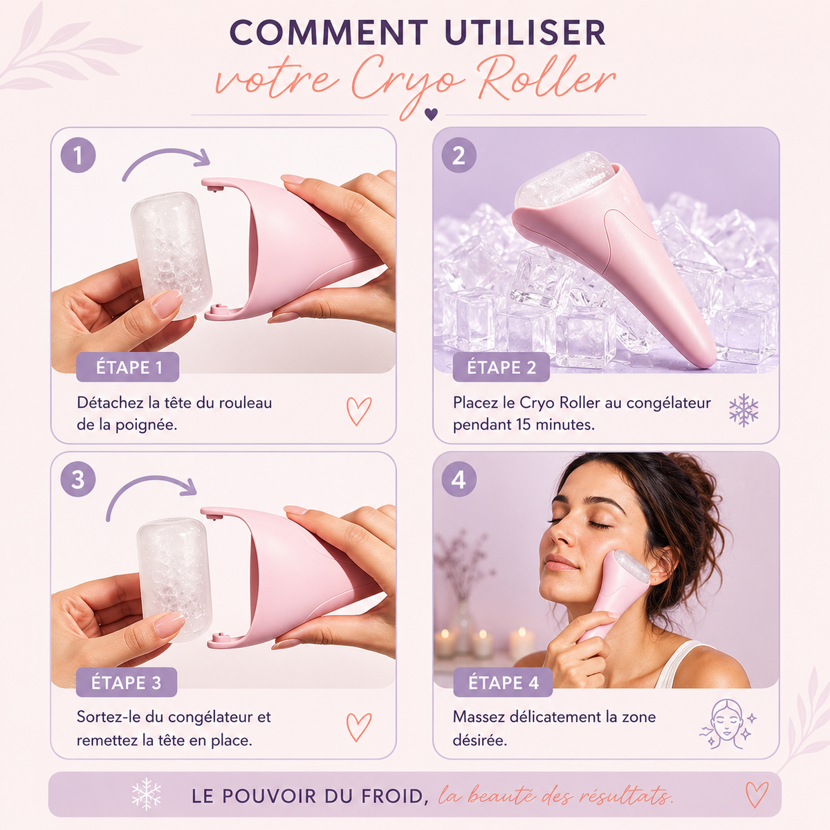 Le Cryo Roller – Effet liftant & regard défatigué